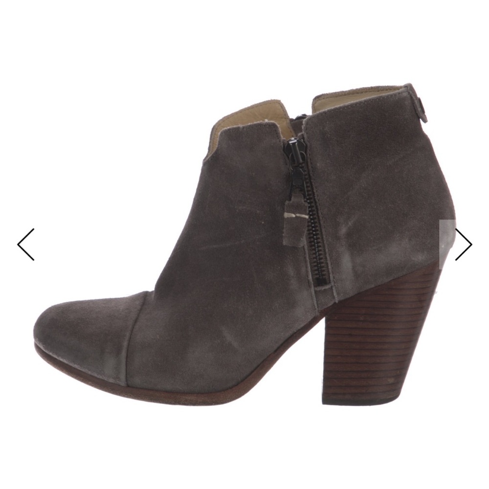 rag & bone Charcoal Suede Ankle Booties